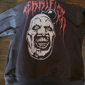 Terrifier Rhinestone Crewneck Sweatshirt from Spirit Halloween Size Xl
